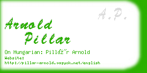 arnold pillar business card